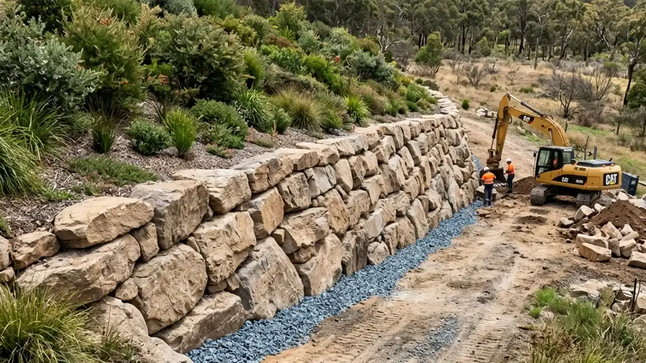 Rock & Boulder Retaining Walls planning detail